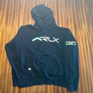 RLX Ralph Lauren Black Championship Series Pullover Hoodie Sweatshirt Size XL